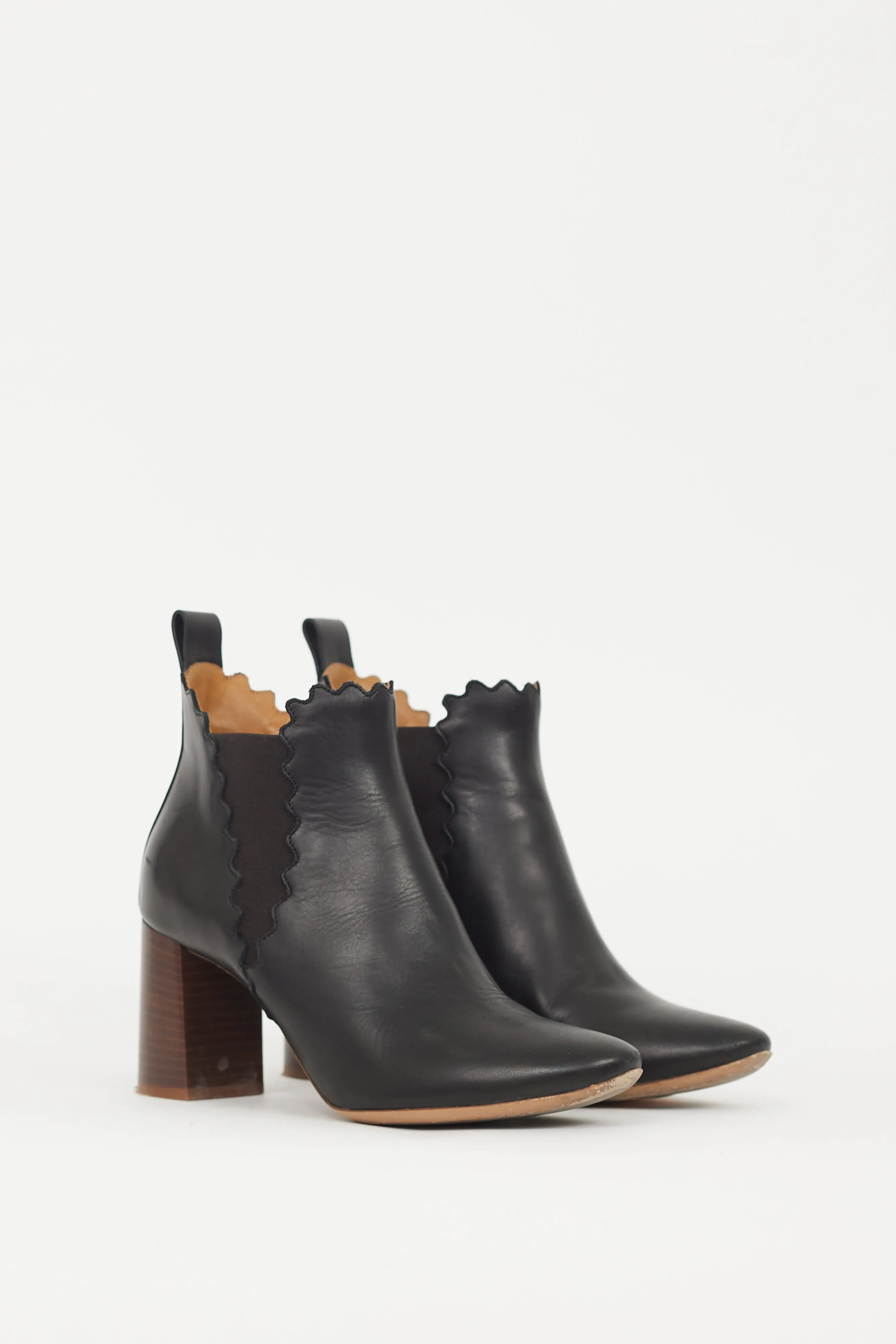 Black Leather Lauren Chelsea Boot