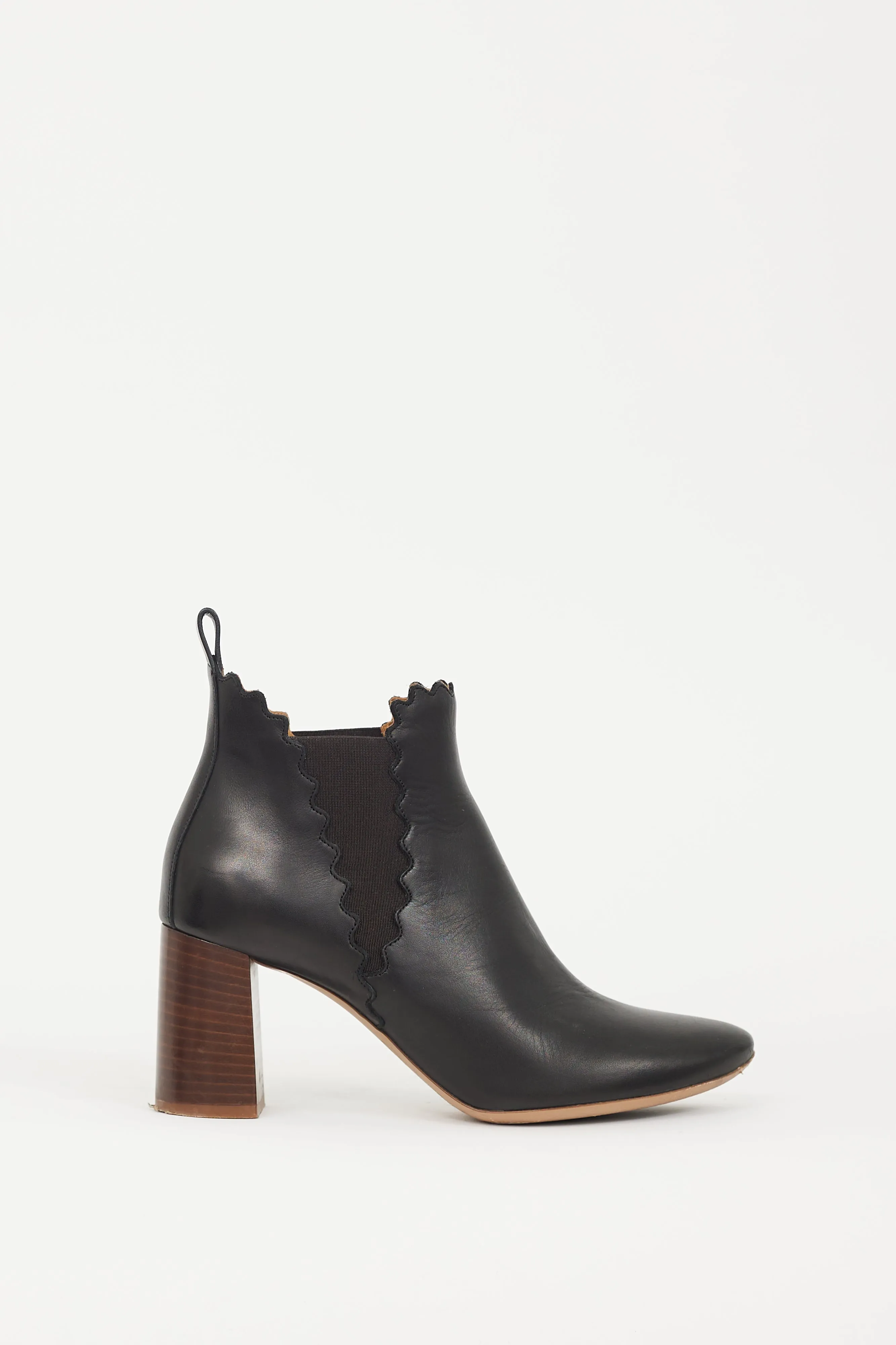 Black Leather Lauren Chelsea Boot