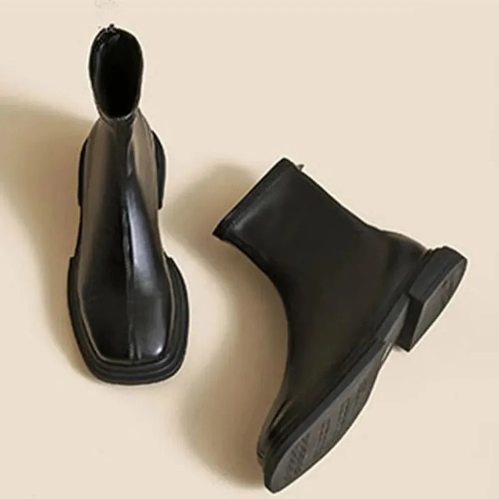 Nour Suede black Chunky Chelsea Boots