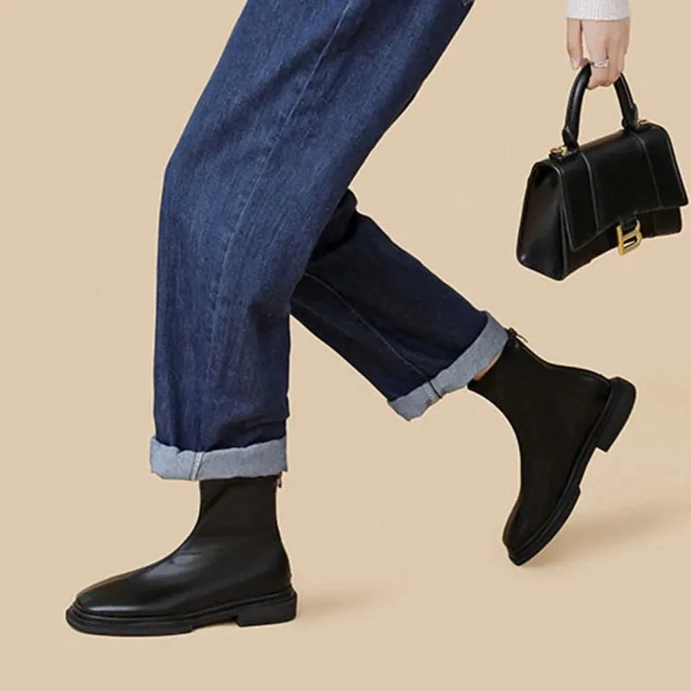 Nour Suede black Chunky Chelsea Boots