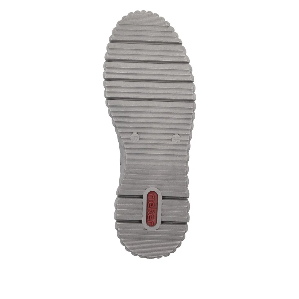 Rieker Chunky Chelsea Boot Pull On Boots Grey Suede N2553-40 sale