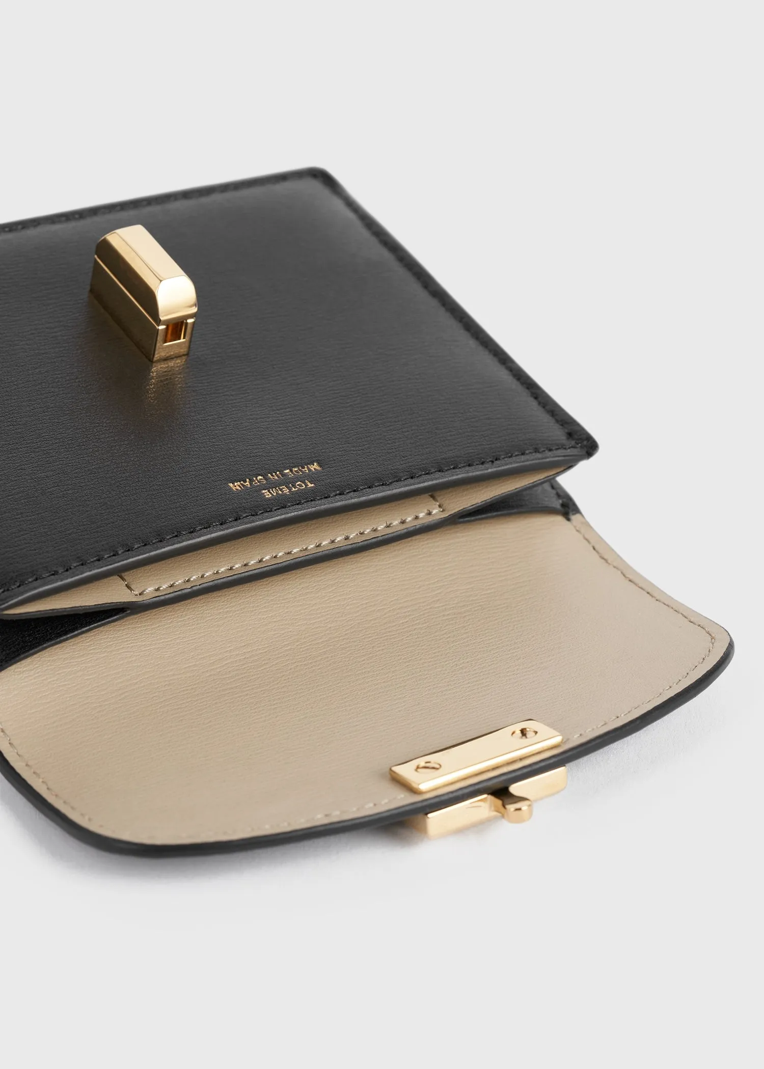 T-Lock leather cardholder black