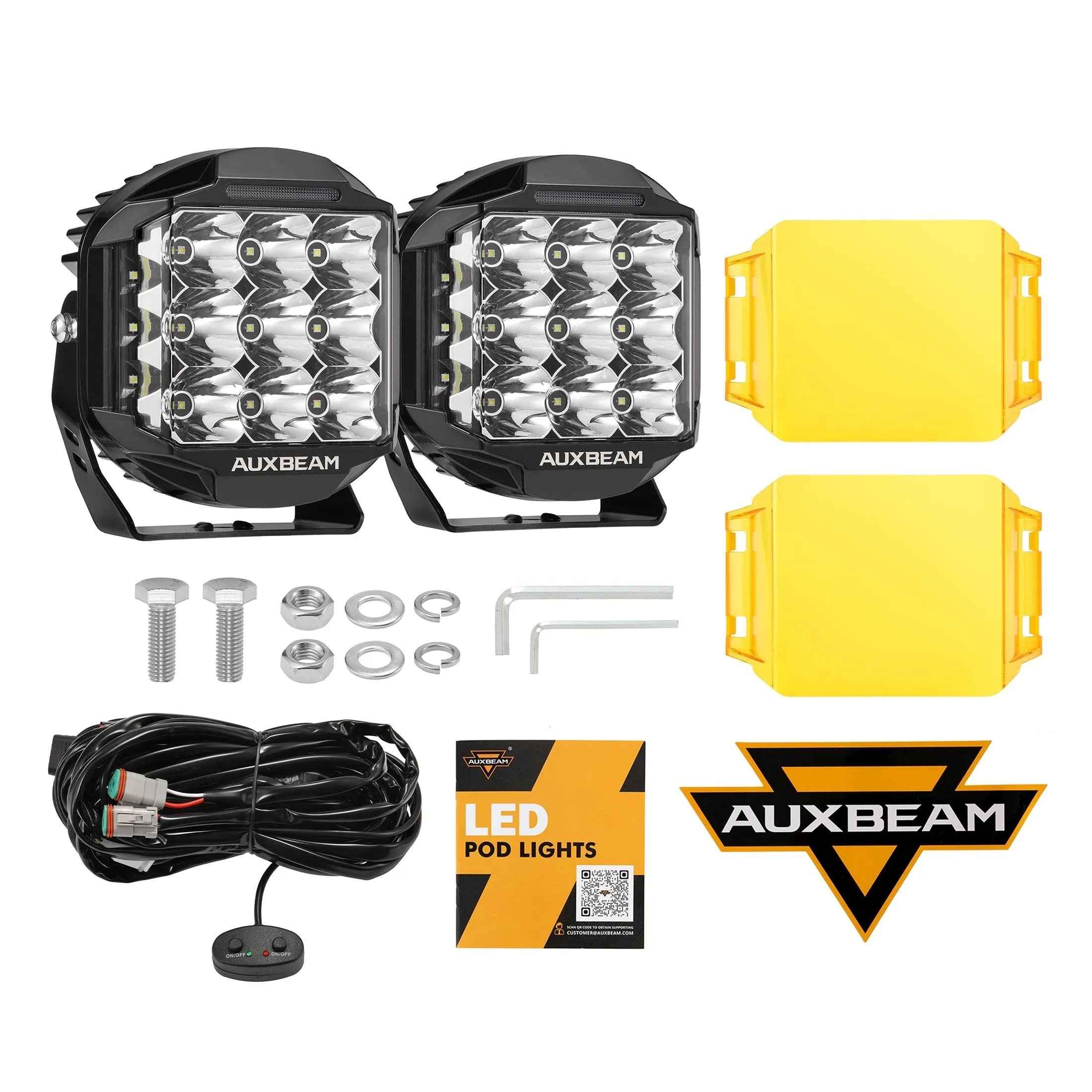 V-MAX Series | 7 Inch 228W 26100LM Combo Beam Side Shooter LED Round Driving Lights with Amber DRL&Backlight