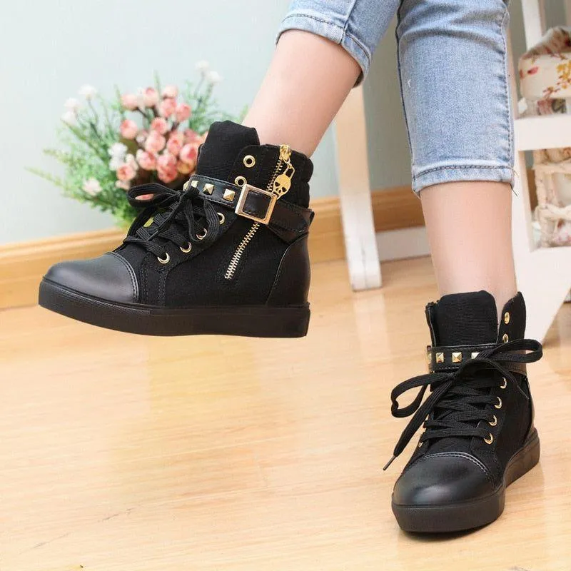 Women's Casual Shoes White Solid Tennis Fashion Sneakers YHH!S0322